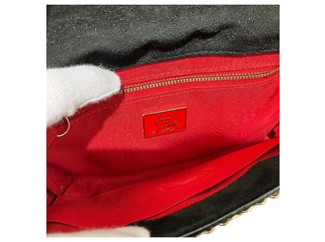 Borsa a tracolla e pochette Riviera Christian Louboutin Nero Rosso - vista 6