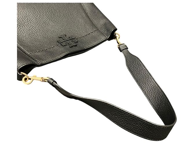 Tory Burch MacGraw Medium Bucket Bag Negro - vista 9