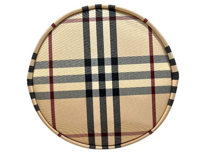 Bolso Burberry Nova Check Beige Burdeos - vista 3