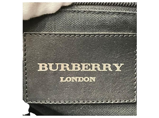Burberry Leder-Tote-Bag Marineblau - Ansicht 4