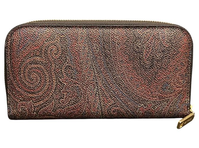 Monedero Etro Paisley Bambi x Flower Castaño - vista 2