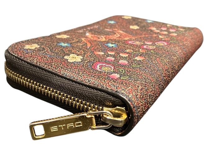 Monedero Etro Paisley Bambi x Flower Castaño - vista 8