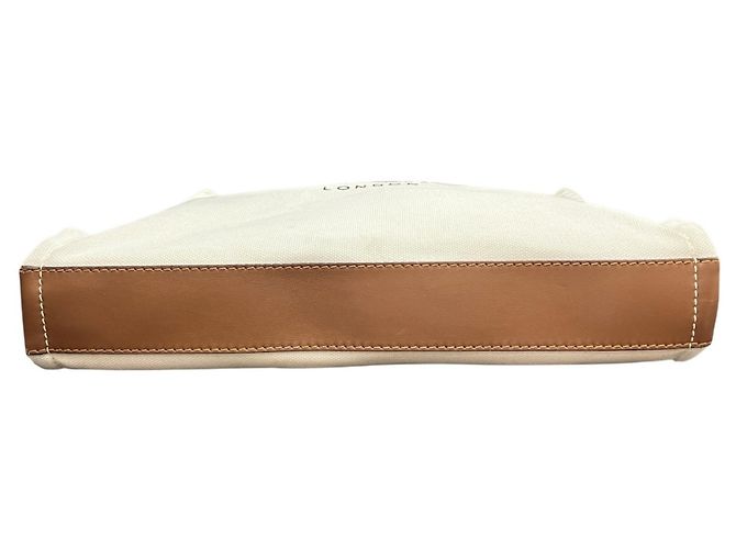 Borsa Tote Jimmy Choo in tela e pelle marrone - vista 3