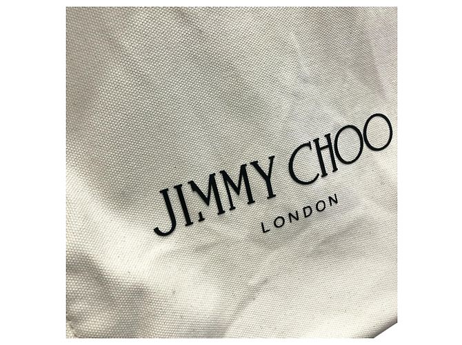 Borsa Tote Jimmy Choo in tela e pelle marrone - vista 7