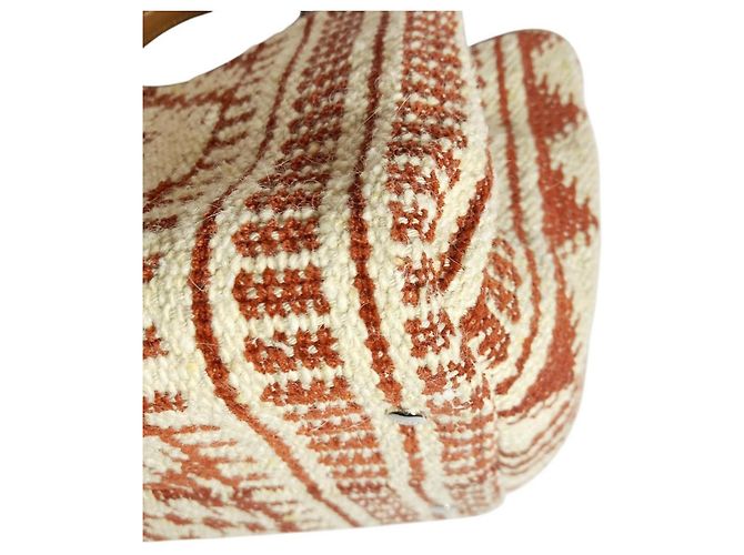 Borsa a mano Tod's beige in pelle e tela - vista 7