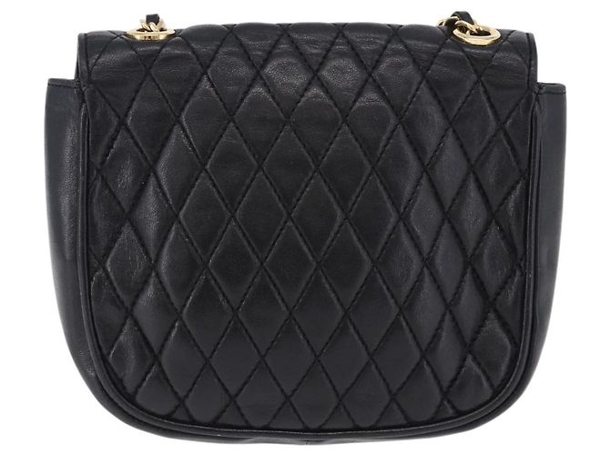 Bally Vintage gestepptes Leder mit Kette Schwarz - Ansicht 2