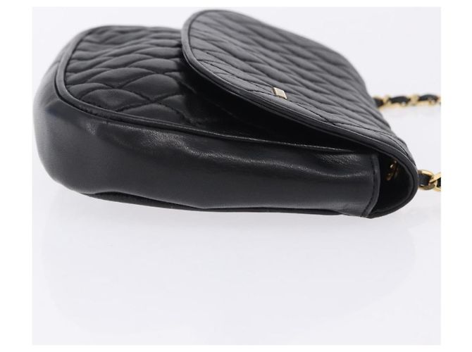 Bally Vintage gestepptes Leder mit Kette Schwarz - Ansicht 3