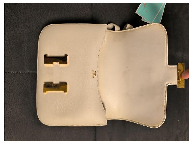 Hermès Constance 23 Lederhandtasche Weiß - Ansicht 11