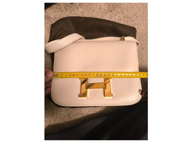 Hermès Constance 23 Lederhandtasche Weiß - Ansicht 12