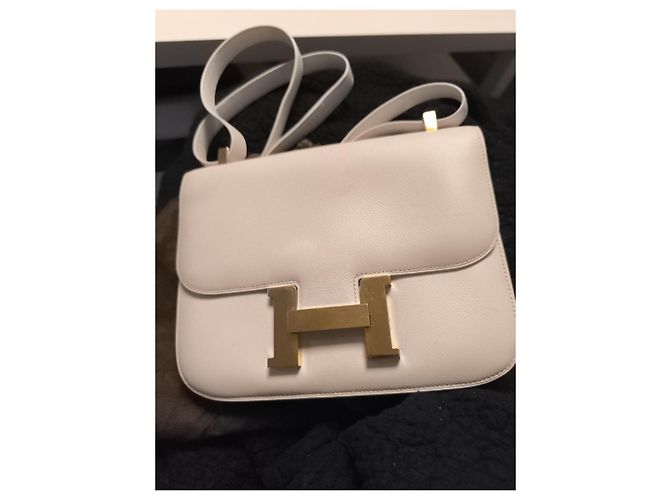 Hermès Constance 23 Lederhandtasche Weiß - Ansicht 2