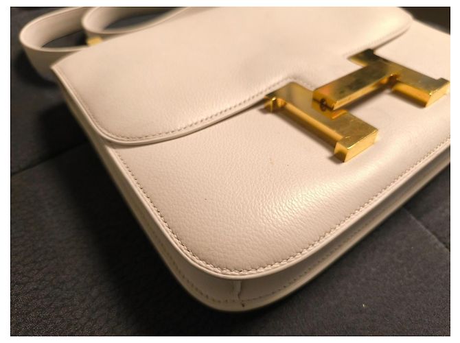Hermès Constance 23 Lederhandtasche Weiß - Ansicht 3