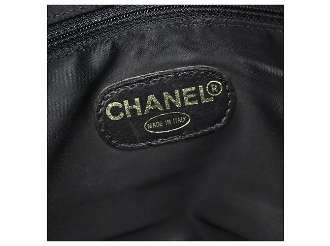 Chanel Vintage Logo Chain Tote Caviar Medium Schwarz - Ansicht 4