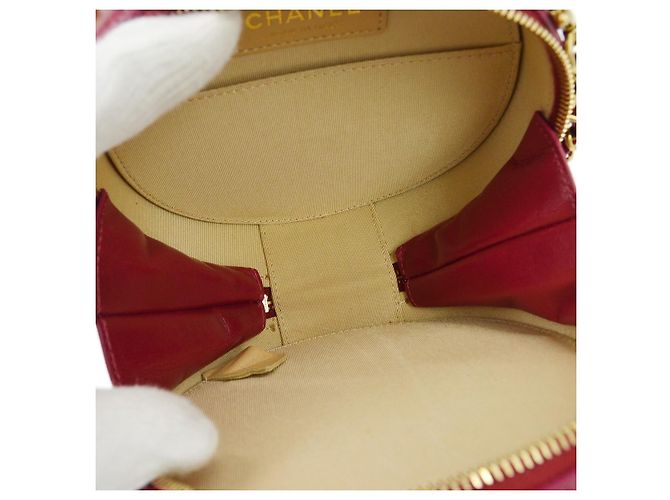 Chanel Round as Earth in vitello glassato Rosso - vista 3