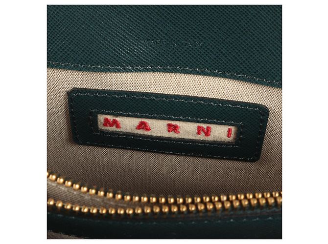 Marni Trunk Schultertasche Grün - Ansicht 6