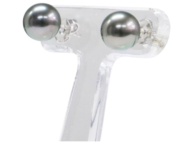 Autre Marque Orecchini Tiffany & Co. in oro bianco 18K e perle di Tahiti D'oro - vista 2