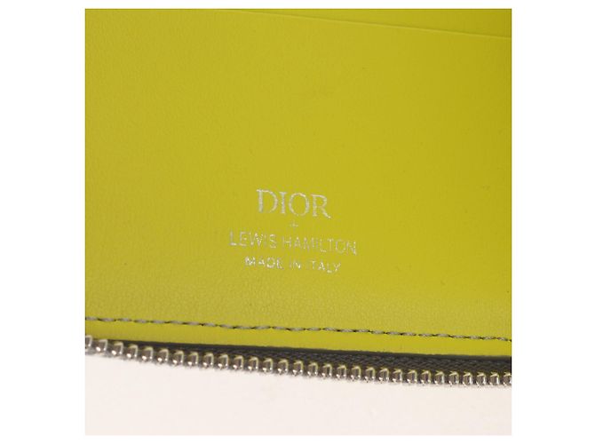 Portafoglio Christian Dior Dior Lewis Hamilton Oblique Reflector Argento Giallo - vista 4