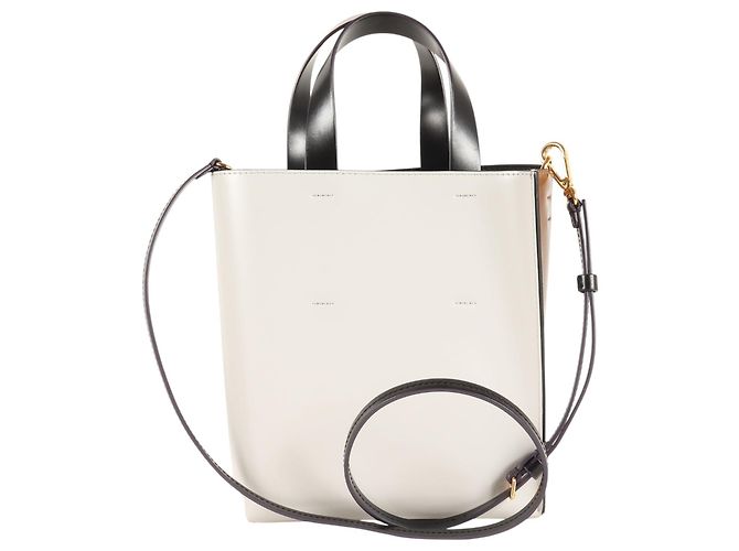 Bolso Tote Marni Mini Museo Castaño Negro Gris - vista 4