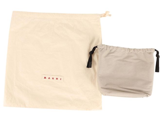 Bolso Tote Marni Mini Museo Castaño Negro Gris - vista 7