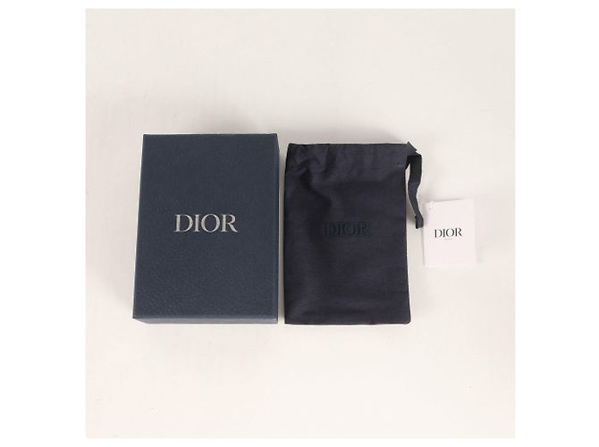 Portachiavi Christian Dior in pelle kaki Cachi - vista 4
