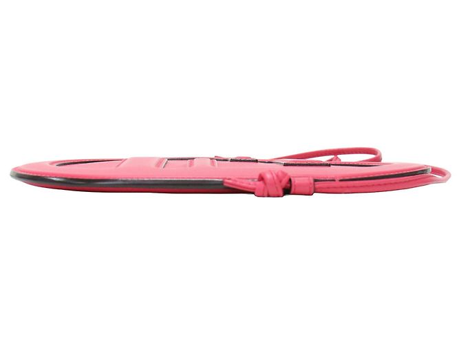 Fendi Auroch Pink Leather Card Case - view 4