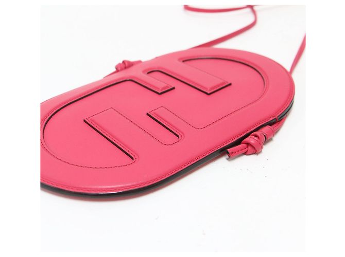 Fendi Auroch Pink Leather Card Case - view 6