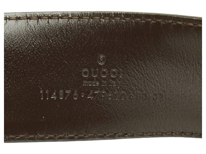 Cintura Gucci GG Canvas Interlocking G Marrone - vista 5
