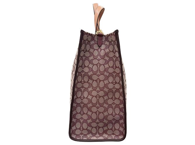 COACH Dempsey Jacquard Multi-Wine Tote Bag Rot Bordeaux - Ansicht 4