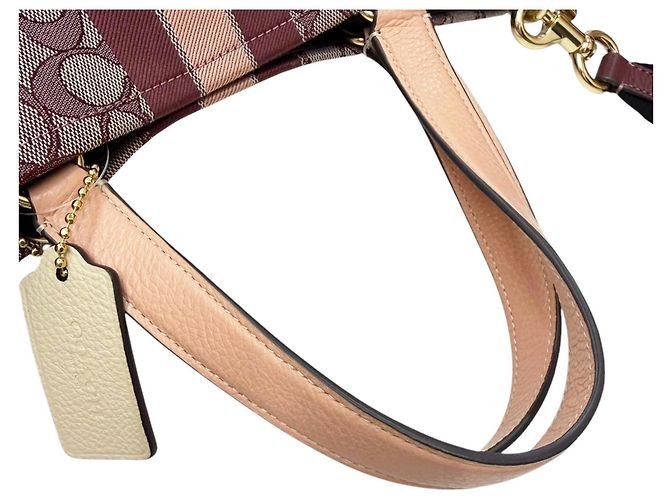 COACH Dempsey Jacquard Multi-Wine Tote Bag Rot Bordeaux - Ansicht 7