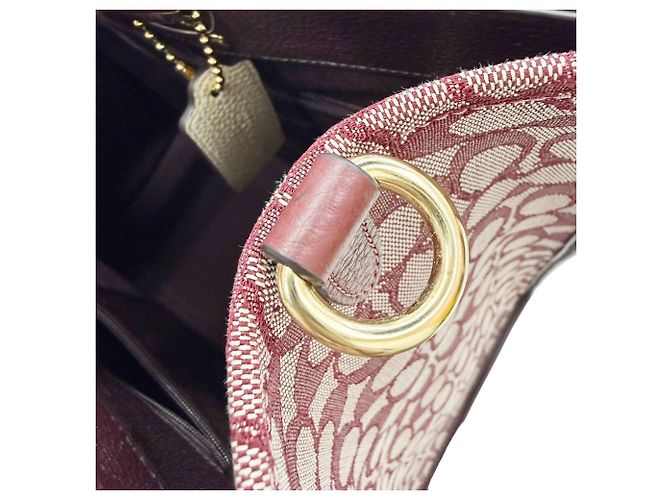 COACH Dempsey Jacquard Multi-Wine Tote Bag Rot Bordeaux - Ansicht 8