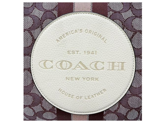 COACH Dempsey Jacquard Multi-Wine Tote Bag Rot Bordeaux - Ansicht 9
