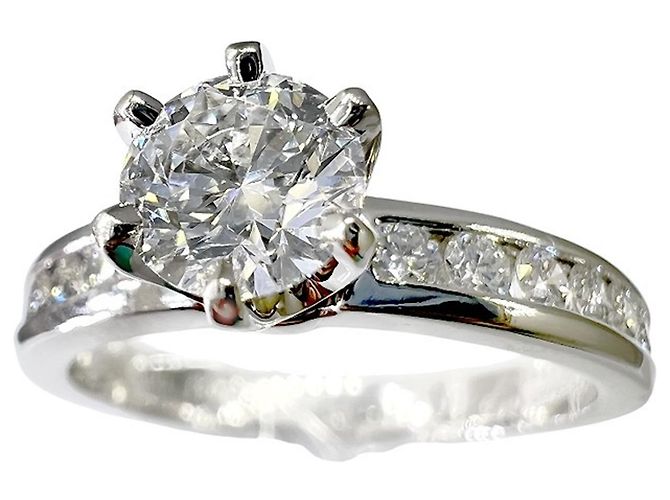 Autre Marque Tiffany & Co. Platin-Diamant-Bandring - Ansicht 4