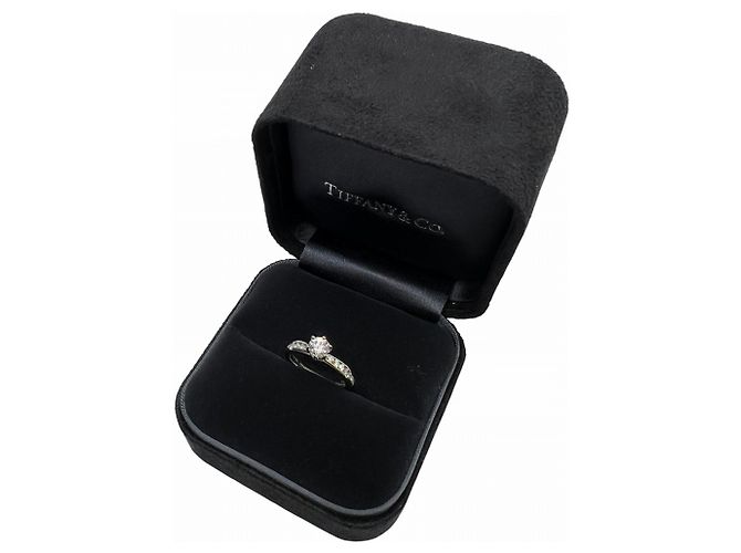 Autre Marque Tiffany & Co. Platin-Diamant-Bandring - Ansicht 8