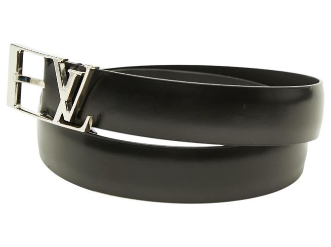 Cinturón de cuero Anagram Louis Vuitton Negro - vista 2