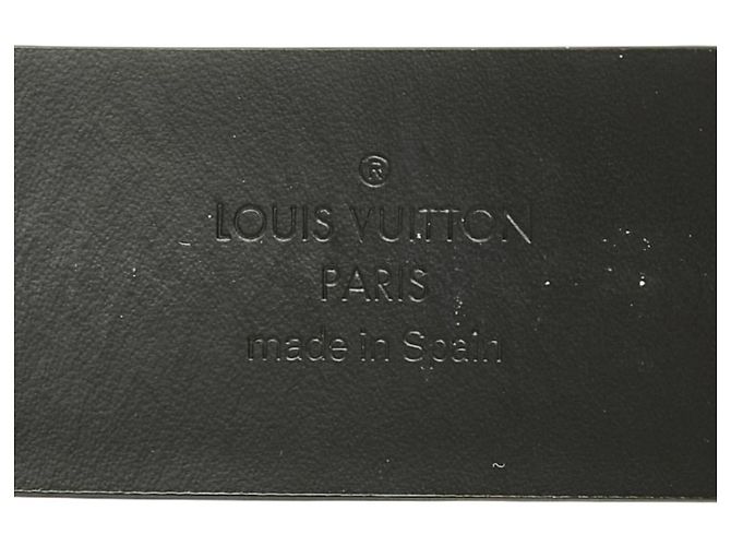 Cinturón de cuero Anagram Louis Vuitton Negro - vista 5