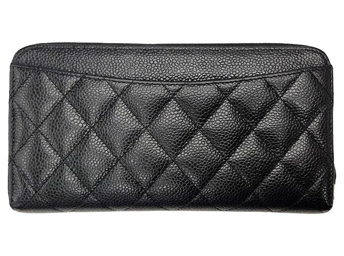 Timeless Portafoglio lungo con zip Chanel Matelassé Classic Nero - vista 2