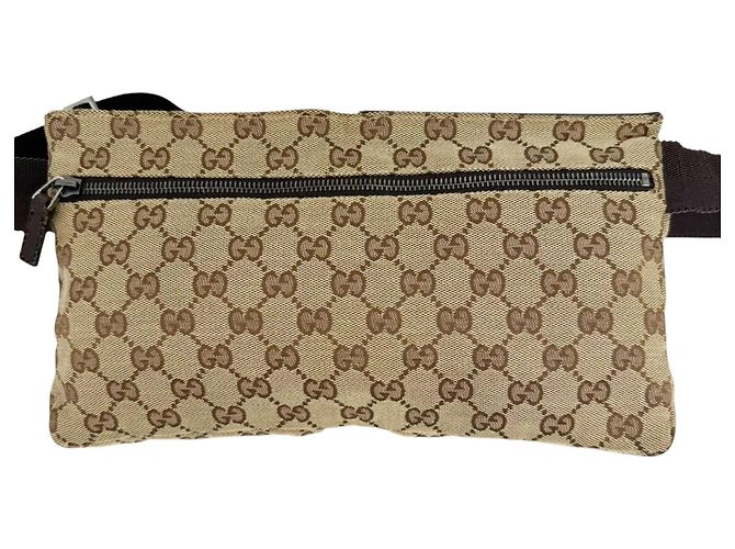 Borsello da vita Gucci GG Canvas Beige Marrone scuro - vista 2
