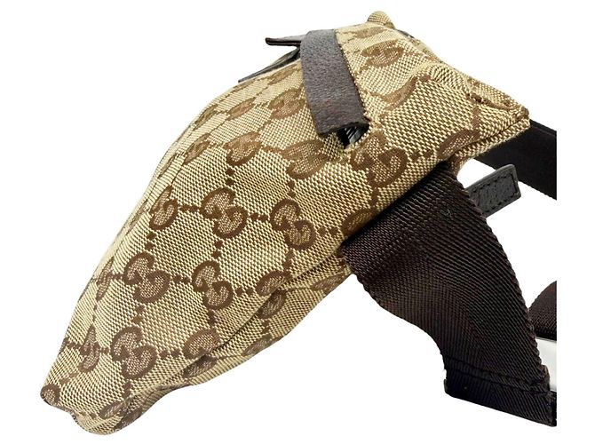 Borsello da vita Gucci GG Canvas Beige Marrone scuro - vista 5