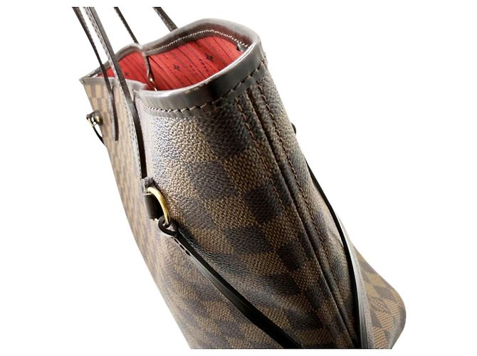 Borsa Tote Louis Vuitton Damier Neverfull MM Marrone - vista 10