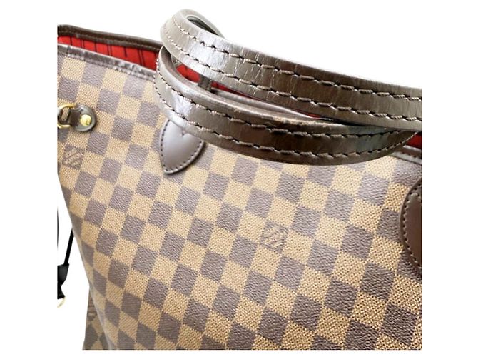 Borsa Tote Louis Vuitton Damier Neverfull MM Marrone - vista 11