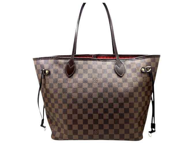 Borsa Tote Louis Vuitton Damier Neverfull MM Marrone - vista 2