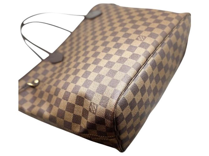 Borsa Tote Louis Vuitton Damier Neverfull MM Marrone - vista 7