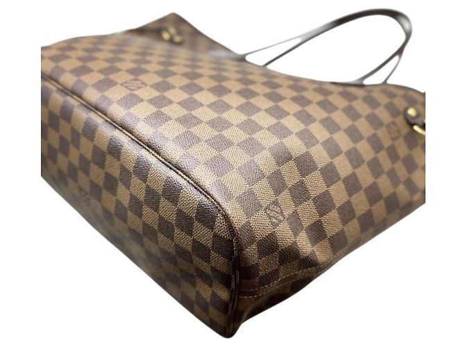 Borsa Tote Louis Vuitton Damier Neverfull MM Marrone - vista 8