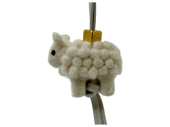 Charm per borsa in pelle avorio Loewe Crudo - vista 2