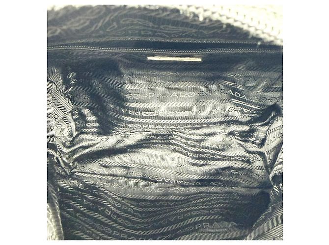 Bolso de hombro Prada de nailon negro - vista 13