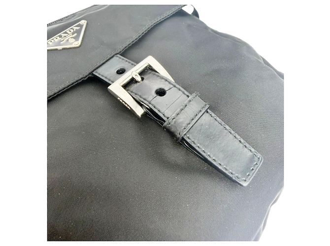 Bolso de hombro Prada de nailon negro - vista 5