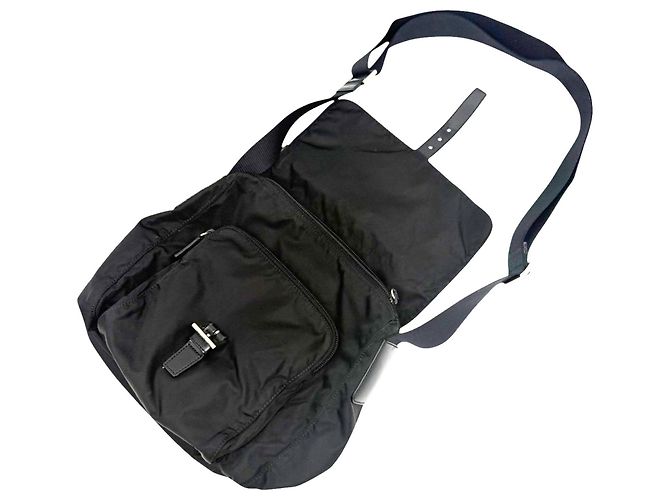 Bolso de hombro Prada de nailon negro - vista 7