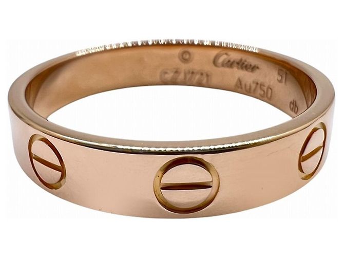 Anello Mini Love Cartier in oro rosa D'oro - vista 3