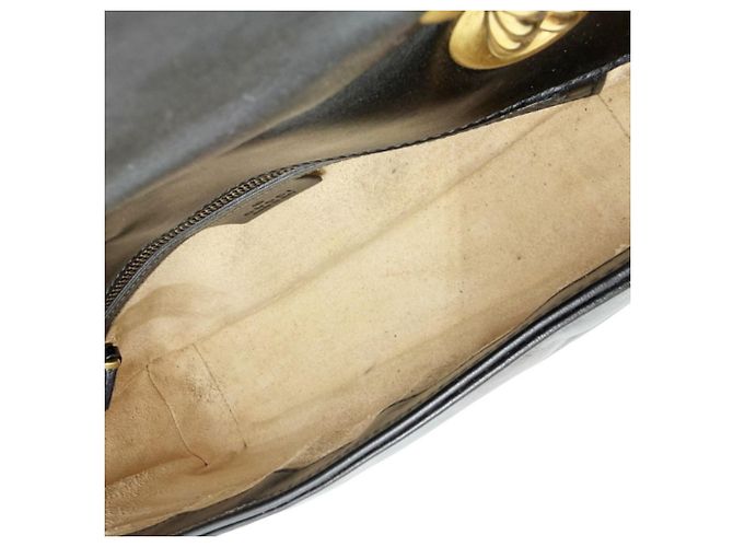 Borsa a tracolla in pelle nera GUCCI GG Marmont Nero - vista 16