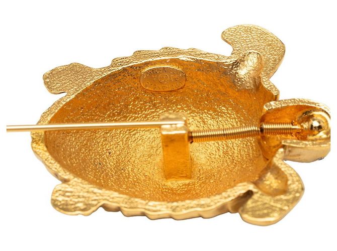 Spilla vintage Chanel Coco Mark con motivo a tartaruga D'oro - vista 3