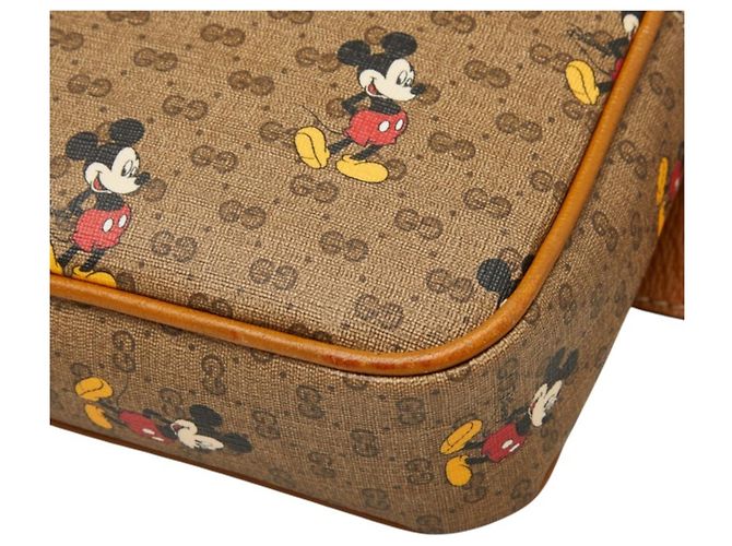 Borsa a tracolla Gucci Micro GG Supreme Disney Collaboration Marrone - vista 4